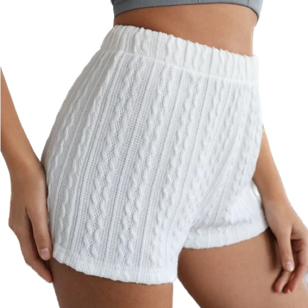 Cable Knit Lounge Shorts - Picture 2 of 10
